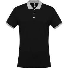 KARIBAN KA258 MEN'S TWO-TONE PIQUÉ POLO SHIRT L