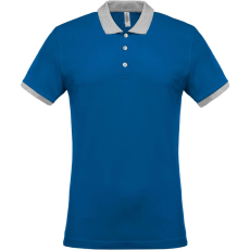 KARIBAN KA258 MEN'S TWO-TONE PIQUÉ POLO SHIRT M