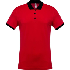 KARIBAN KA258 MEN'S TWO-TONE PIQUÉ POLO SHIRT S