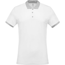 KARIBAN KA258 MEN'S TWO-TONE PIQUÉ POLO SHIRT S