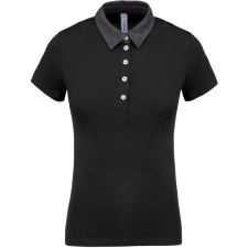 KARIBAN KA261 LADIES&#039; TWO-TONE JERSEY POLO SHIRT M munkaruha