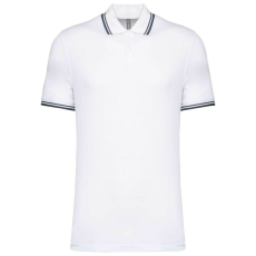 KARIBAN KA272 MEN&- 039;S 2 STRIPED SHORT SLEEVED POLOSHIRT 2XL