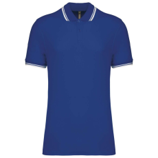 KARIBAN KA272 MEN&- 039;S 2 STRIPED SHORT SLEEVED POLOSHIRT 3XL