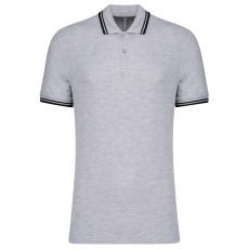 KARIBAN KA272 MEN&- 039;S 2 STRIPED SHORT SLEEVED POLOSHIRT 3XL