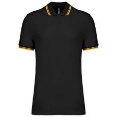 KARIBAN KA272 MEN&- 039;S 2 STRIPED SHORT SLEEVED POLOSHIRT 3XL