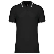 KARIBAN KA272 MEN&- 039;S 2 STRIPED SHORT SLEEVED POLOSHIRT 4XL férfi póló