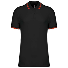 KARIBAN KA272 MEN&- 039;S 2 STRIPED SHORT SLEEVED POLOSHIRT M