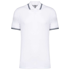 KARIBAN KA272 MEN&- 039;S 2 STRIPED SHORT SLEEVED POLOSHIRT XL