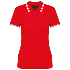 KARIBAN KA273 LADIE'S SHORT-SLEEVED POLOSHIRT WITH CONTRASTING PIPING M