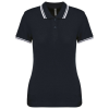 KARIBAN KA273 LADIE&- 039;S 2 STRIPED SHORT SLEEVED POLOSHIRT 2XL