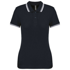 KARIBAN KA273 LADIE&- 039;S 2 STRIPED SHORT SLEEVED POLOSHIRT M női póló