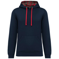 KARIBAN KA4013 UNISEX CONTRAST PATTERNED HOODED SWEATSHIRT L