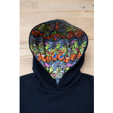 KARIBAN KA4014 UNISEX KIDS CONTRAST PATTERNED HOODED SWEATSHIRT 10/12 gyerek pulóver, kardigán