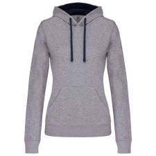 KARIBAN KA465 LADIES’ CONTRAST HOODED SWEATSHIRT L munkaruha