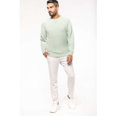 KARIBAN KA480 MEN&- 039;S ORGANIC COTTON CREW NECK RAGLAN SLEEVE SWEATSHIRT 3XL