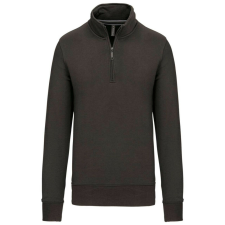 KARIBAN KA487 ZIPPED NECK SWEATSHIRT 3XL férfi pulóver, kardigán