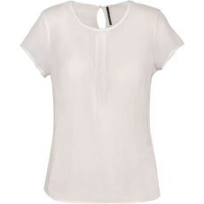 KARIBAN KA5002 LADIES' SHORT-SLEEVED CREPE BLOUSE 44