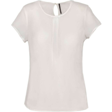 KARIBAN KA5002 LADIES&- 039; SHORT-SLEEVED CREPE BLOUSE 36 blúz