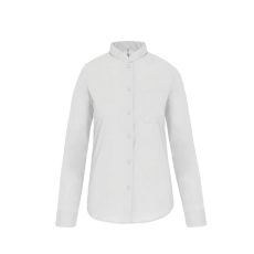 KARIBAN KA514 LADIES' LONG-SLEEVED MANDARIN COLLAR SHIRT XS