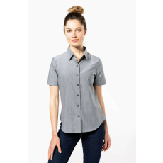 KARIBAN KA536 LADIES&- 039; SHORT-SLEEVED OXFORD SHIRT M