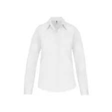 KARIBAN KA542 LADIES' LONG-SLEEVED COTTON POPLIN SHIRT S munkaruha