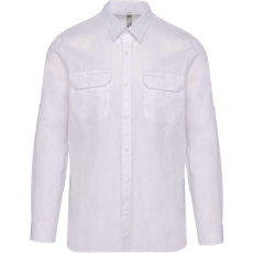 KARIBAN KA590 MEN&- 039;S LONG-SLEEVED SAFARI SHIRT 4XL