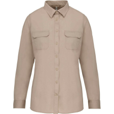 KARIBAN KA591 LADIES&- 039; LONG-SLEEVED SAFARI SHIRT M blúz