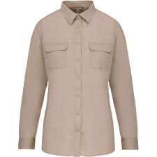 KARIBAN KA591 LADIES&- 039; LONG-SLEEVED SAFARI SHIRT XS blúz