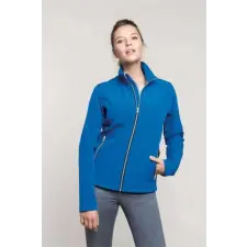 KARIBAN Kabát Kariban női 2 rétegű softshell női, light royal blue, 3XL munkaruha