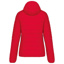 KARIBAN kapucnis bélelt meleg és ultrakönnyű Női kabát KA6111, Red-L női dzseki, kabát