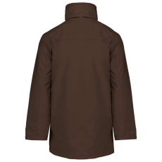 KARIBAN kapucnis kabát steppelt béléssel KA677, Chocolate-XL