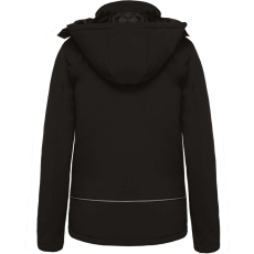 KARIBAN kapucnis,Női bélelt softshell kabát KA651, Black-L