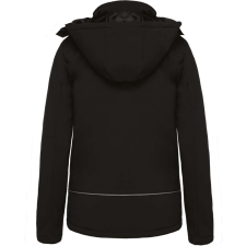 KARIBAN kapucnis,Női bélelt softshell kabát KA651, Black-XL női dzseki, kabát