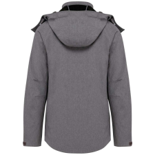 KARIBAN kapucnis Női softshell dzseki KA414, Marl Grey-S női dzseki, kabát