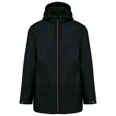 KARIBAN kapucnis unisex kabát, mikropolár béléssel KA6153, Black-2XL