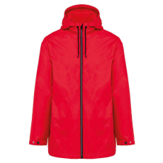 KARIBAN kapucnis unisex kabát, mikropolár béléssel KA6153, Red-M