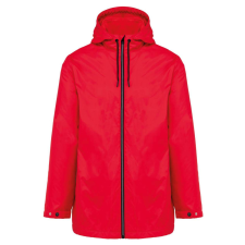 KARIBAN kapucnis unisex kabát, mikropolár béléssel KA6153, Red-XS férfi kabát, dzseki