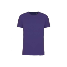 KARIBAN körkötött organikus férfi póló rövid ujjú KA3032IC, Deep Purple-2XL