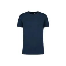 KARIBAN körkötött organikus férfi póló rövid ujjú KA3032IC, Navy-3XL