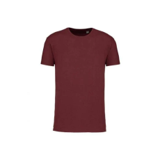KARIBAN körkötött organikus férfi póló rövid ujjú KA3032IC, Wine Heather-XL