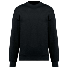 KARIBAN laza szabású organikus környakas pulóver KA4032, Black-XS