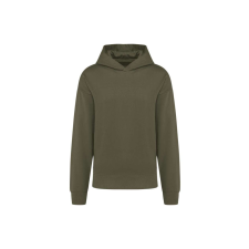 KARIBAN laza szabású unisex kapucnis pulóver KA4018, Light Khaki-XL női pulóver, kardigán