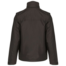 KARIBAN levehető ujjú bélelt kabát KA639, Dark Grey/Orange-M