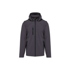 KARIBAN levehető ujjú kapucnis softshell dzseki KA422, Titanium-M férfi kabát, dzseki