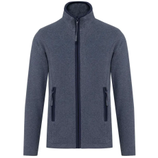 KARIBAN MAUREEN Nöi cipzáras polár pulóver KA907, French Navy Heather-4XL