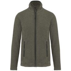 KARIBAN MAUREEN Nöi cipzáras polár pulóver KA907, Green Marble Heather-2XL