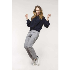 KARIBAN Nadrág Kariban női oldalzseb farzseb női (98%pamut 2%elasztán) dark grey, 38