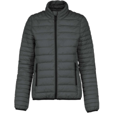 KARIBAN Női bélelt meleg és ultrakönnyű kabát , Kariban KA6121, Marl Dark Grey-M női dzseki, kabát