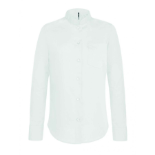 KARIBAN Női blúz Kariban KA514 Ladies&#039; Long-Sleeved Mandarin Collar Shirt -XS, White blúz