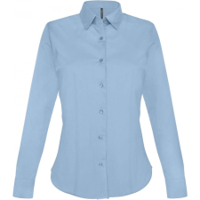 KARIBAN Női blúz Kariban KA530 Ladies&#039; Long-Sleeved Stretch Shirt -L, Light Blue blúz